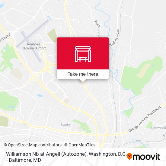 Williamson Nb at Angell (Autozone) map