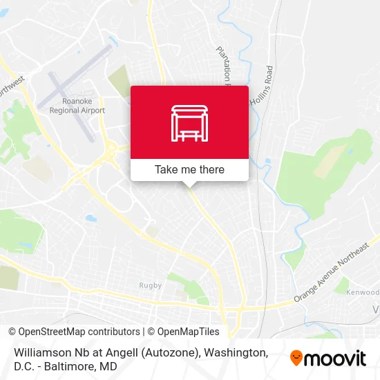Williamson Nb at Angell (Autozone) map