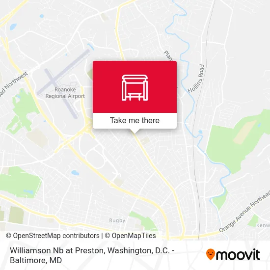 Williamson Nb at Preston map