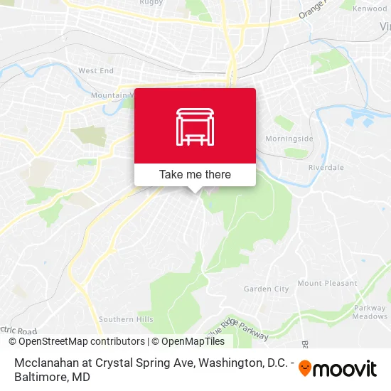 Mcclanahan at Crystal Spring Ave map