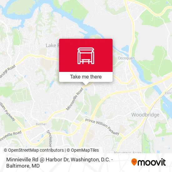Minnieville Rd @ Harbor Dr map
