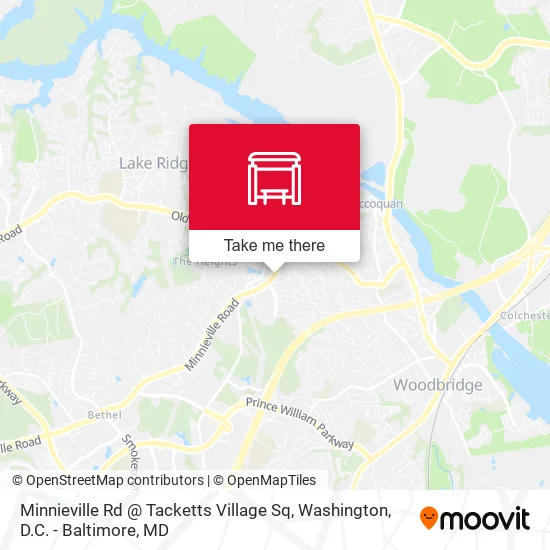 Minnieville Rd @ Tacketts Village Sq map