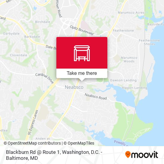 Mapa de Blackburn Rd @ Route 1