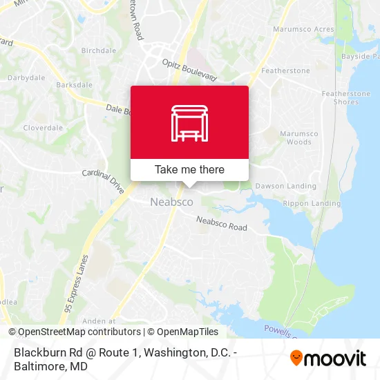 Blackburn Rd @ Route 1 map