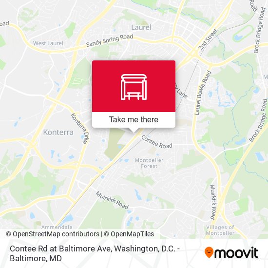 Mapa de Contee Rd at Baltimore Ave