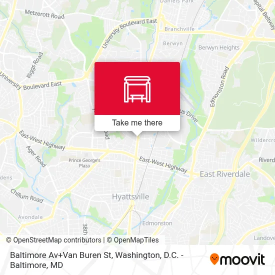 Baltimore Av+Van Buren St map