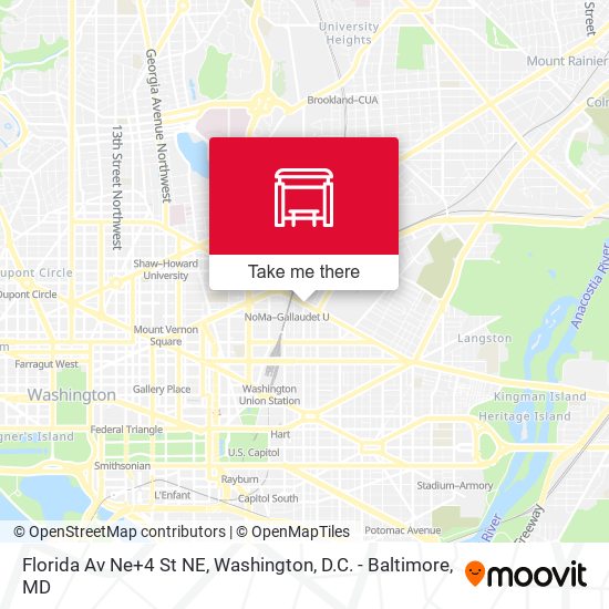 Mapa de Florida Av Ne+4 St NE