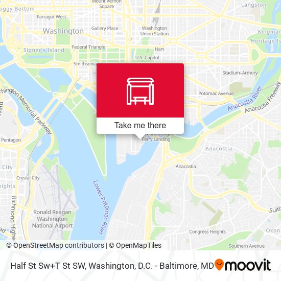 Mapa de Half St Sw+T St SW