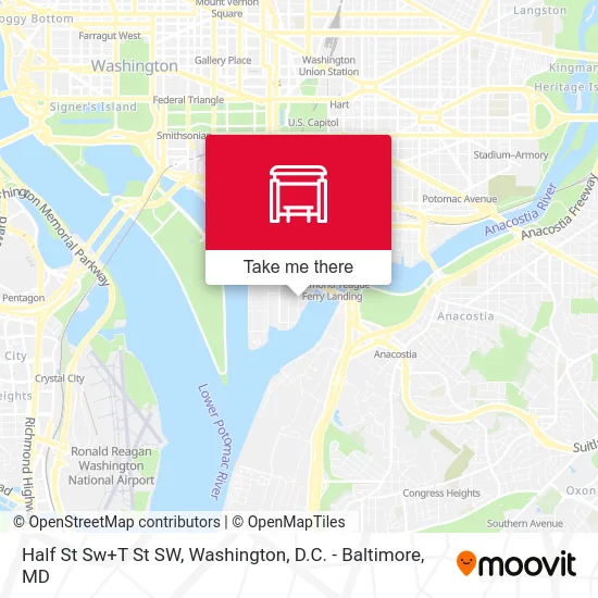 Half St Sw+T St SW map