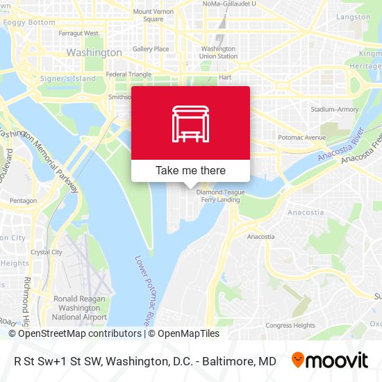 R St Sw+1 St SW map