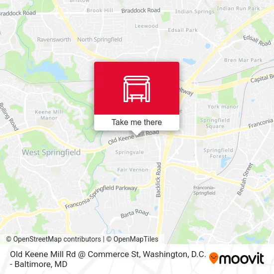 Mapa de Old Keene Mill Rd @ Commerce St