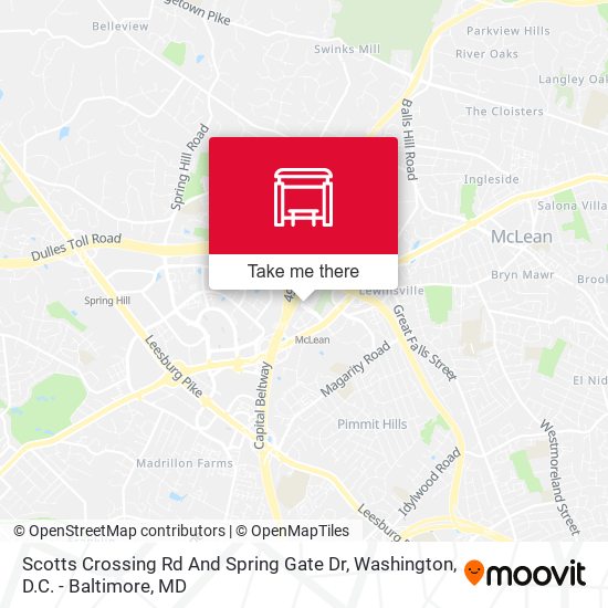 Mapa de Scotts Crossing Rd And Spring Gate Dr