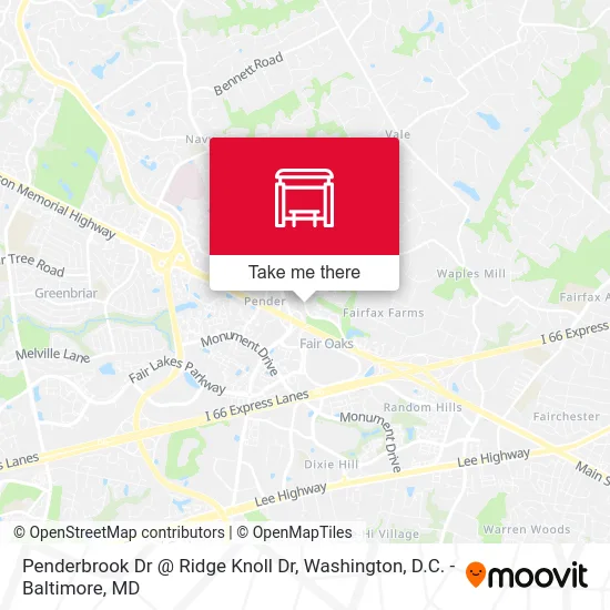 Penderbrook Dr @ Ridge Knoll Dr map