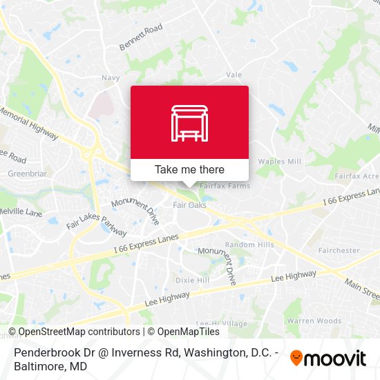 Mapa de Penderbrook Dr @ Inverness Rd
