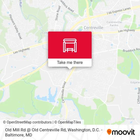 Old Mill Rd @ Old Centreville Rd map