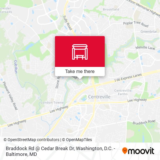 Braddock Rd @ Cedar Break Dr map