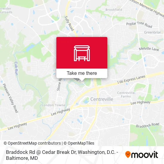 Braddock Rd @ Cedar Break Dr map