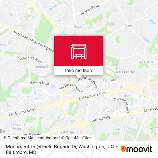 Monument Dr @ Field Brigade Dr map
