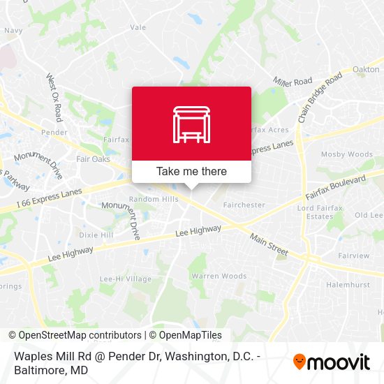 Mapa de Waples Mill Rd @ Pender Dr