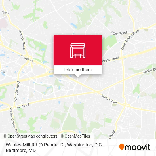 Waples Mill Rd @ Pender Dr map