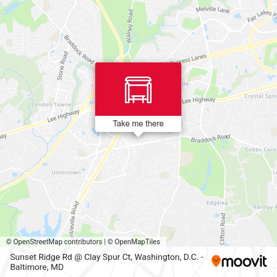 Sunset Ridge Rd @ Clay Spur Ct map