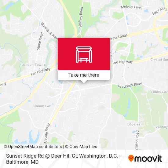 Sunset Ridge Rd @ Deer Hill Ct map