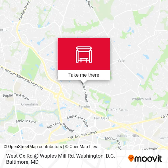 West Ox Rd @ Waples Mill Rd map