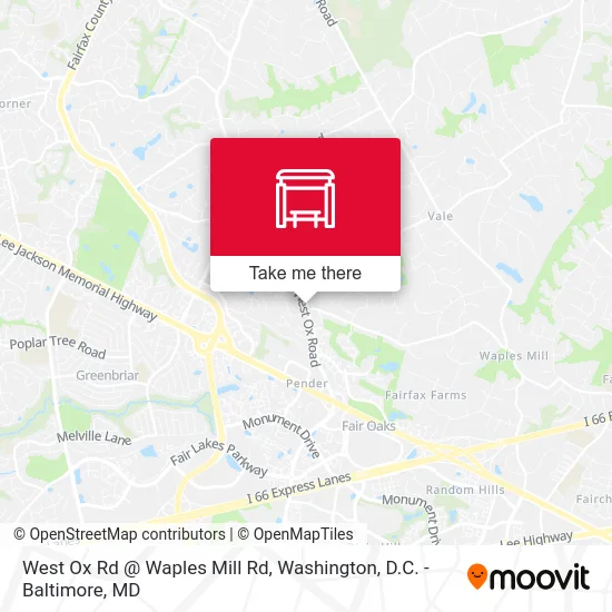 West Ox Rd @ Waples Mill Rd map