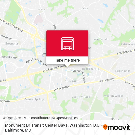 Mapa de Monument Dr Transit Center Bay F