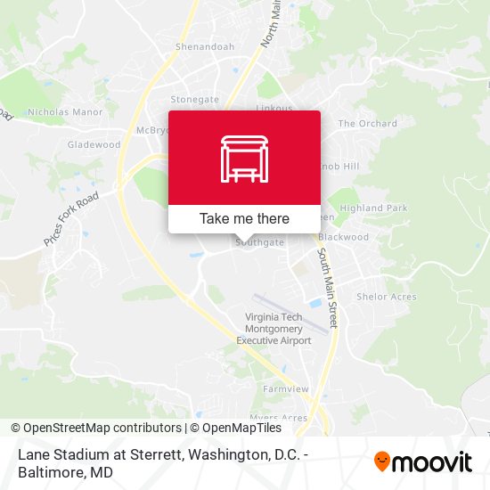 Lane Stadium at Sterrett map