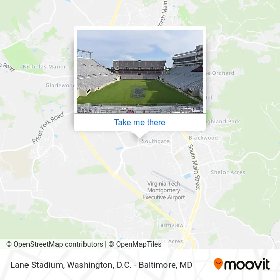 Lane Stadium map