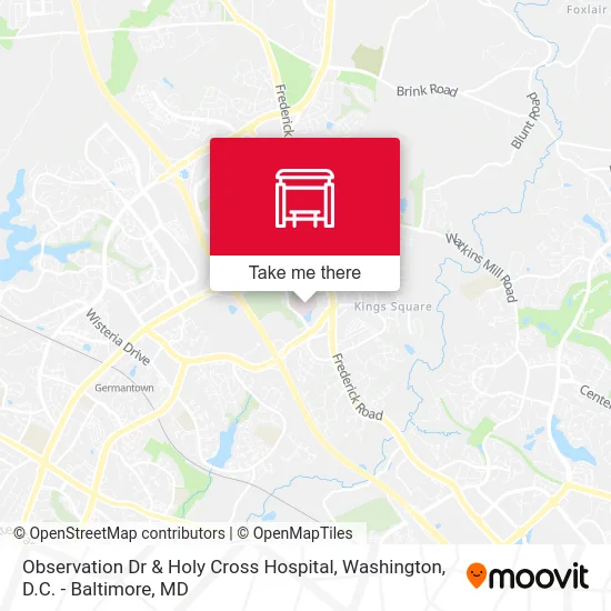 Observation Dr & Holy Cross Hospital map