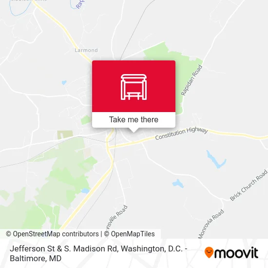 Jefferson St & S. Madison Rd map