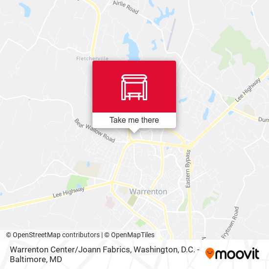Warrenton Center/Joann Fabrics map