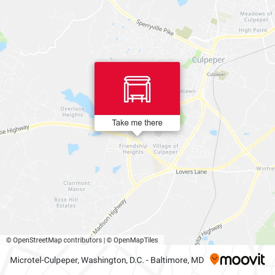 Microtel-Culpeper map