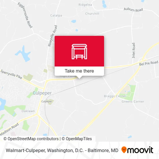 Walmart-Culpeper map