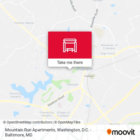 Mountain Run Apartments map