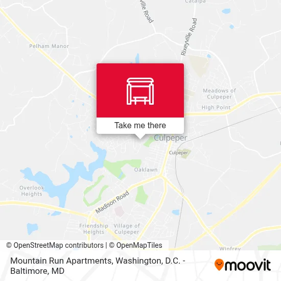 Mountain Run Apartments map