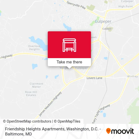 Friendship Heights Apartments map