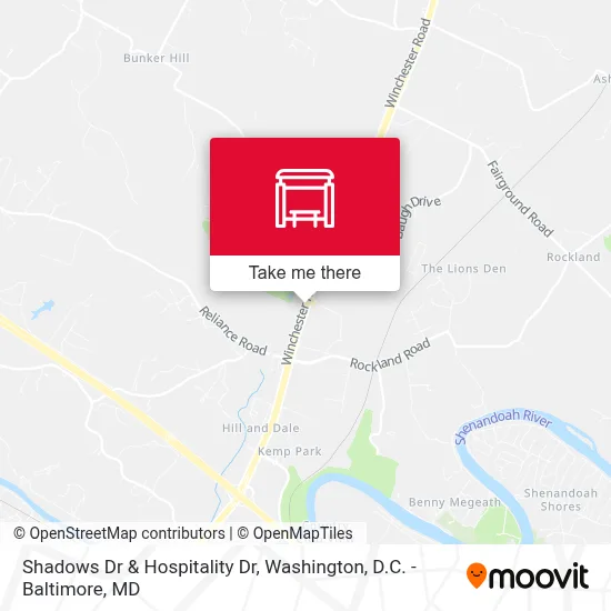 Shadows Dr & Hospitality Dr map