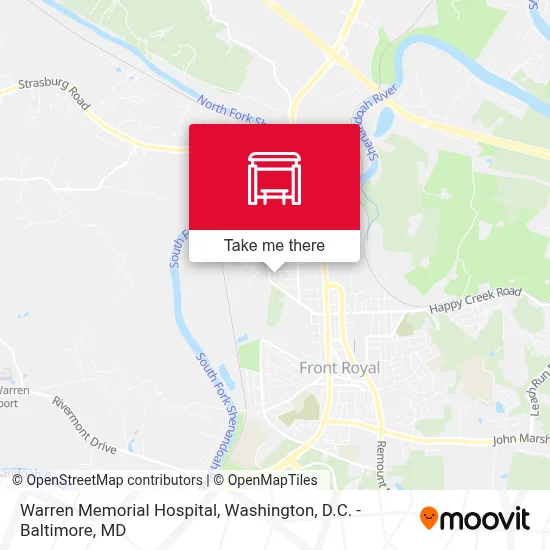 Warren Memorial Hospital map