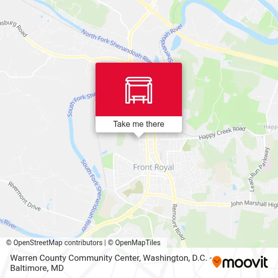 Warren County Community Center map