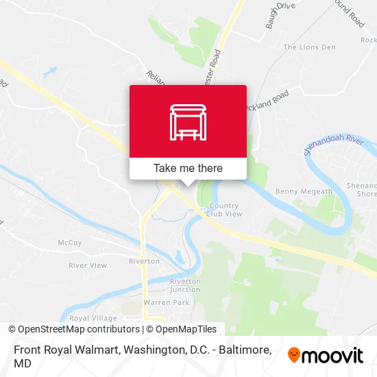 Front Royal Walmart map