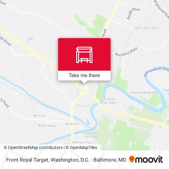 Mapa de Front Royal Target