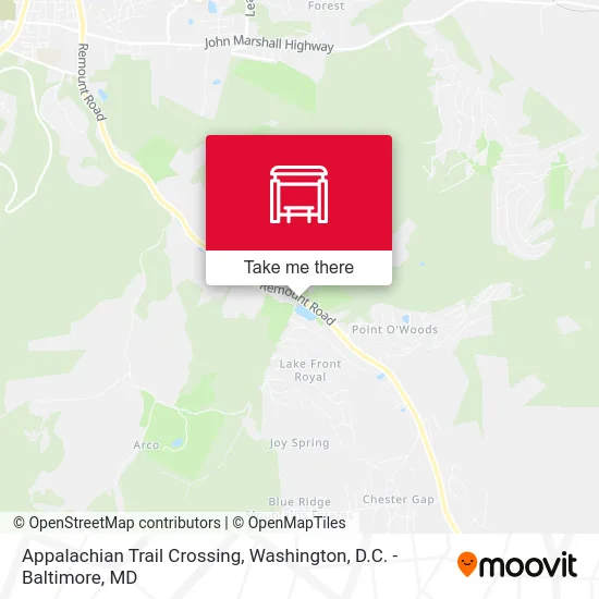 Appalachian Trail Crossing map