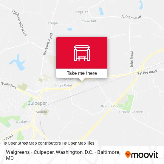 Walgreens - Culpeper map