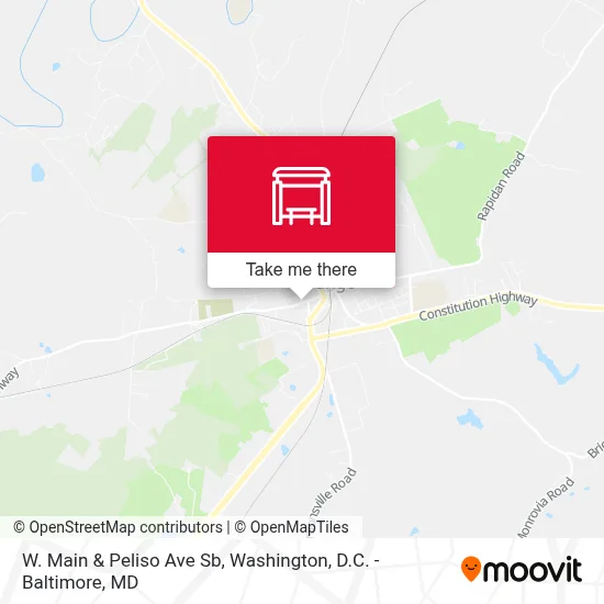 W. Main & Peliso Ave Sb map