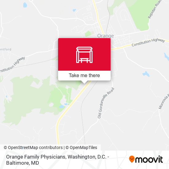 Orange Family Physicians map