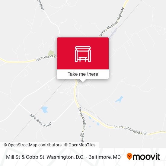 Mill St & Cobb St map