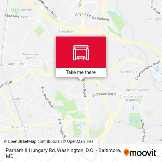 Parham & Hungary Rd map